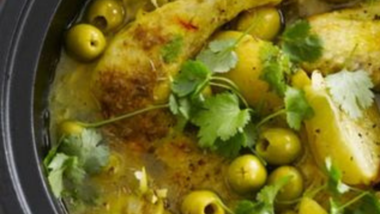 Poulet aux olives et citrons confits