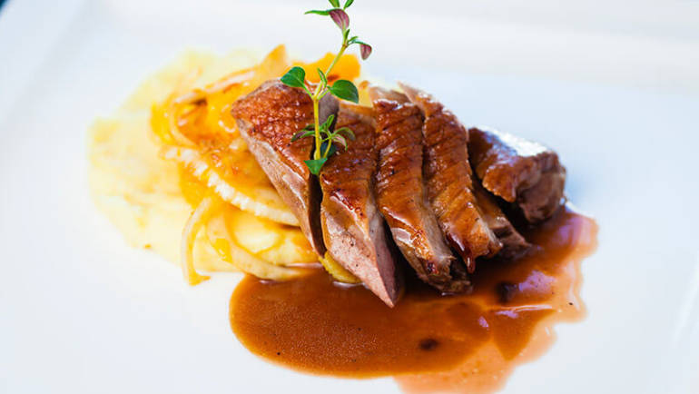 Filet de canard et son écrasé de pommes de terre